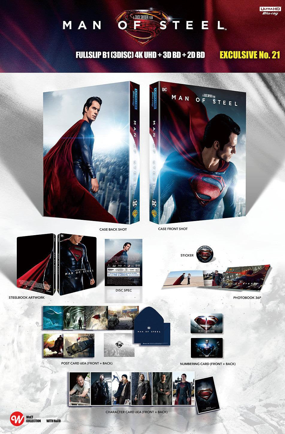 Man of Steel 3D + 4K Lenticular B1 SteelBook