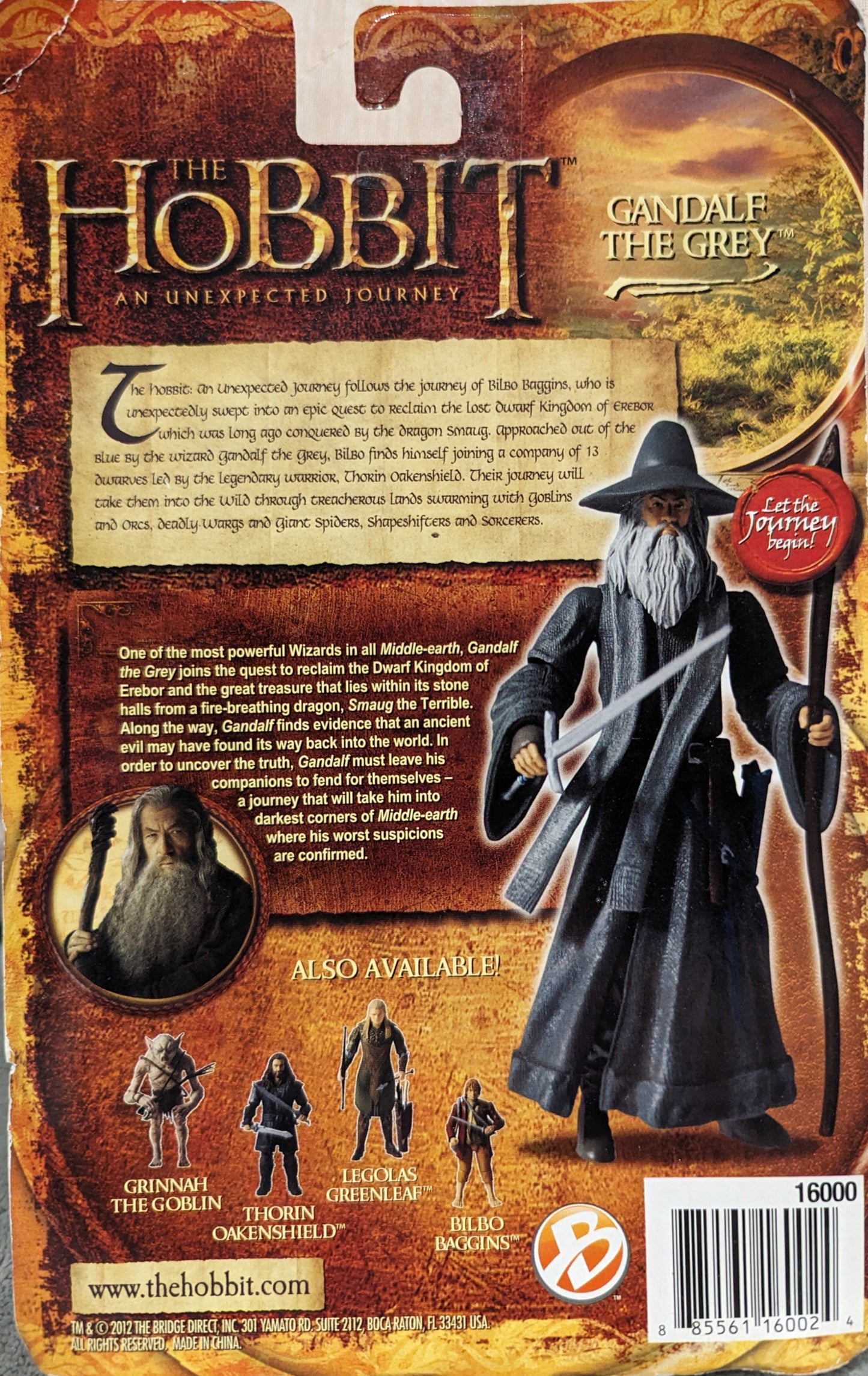 The Hobbit - An Unecpected Jorney - Gandalf the Grey 4 Inch figure (2012)