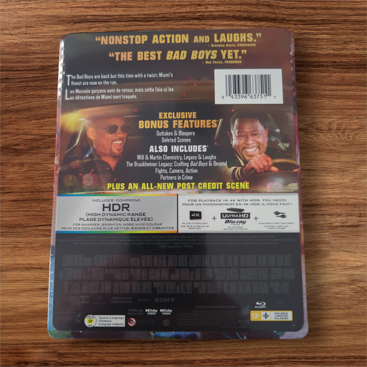 Bad Boys Ride or Die 4K Steelbook