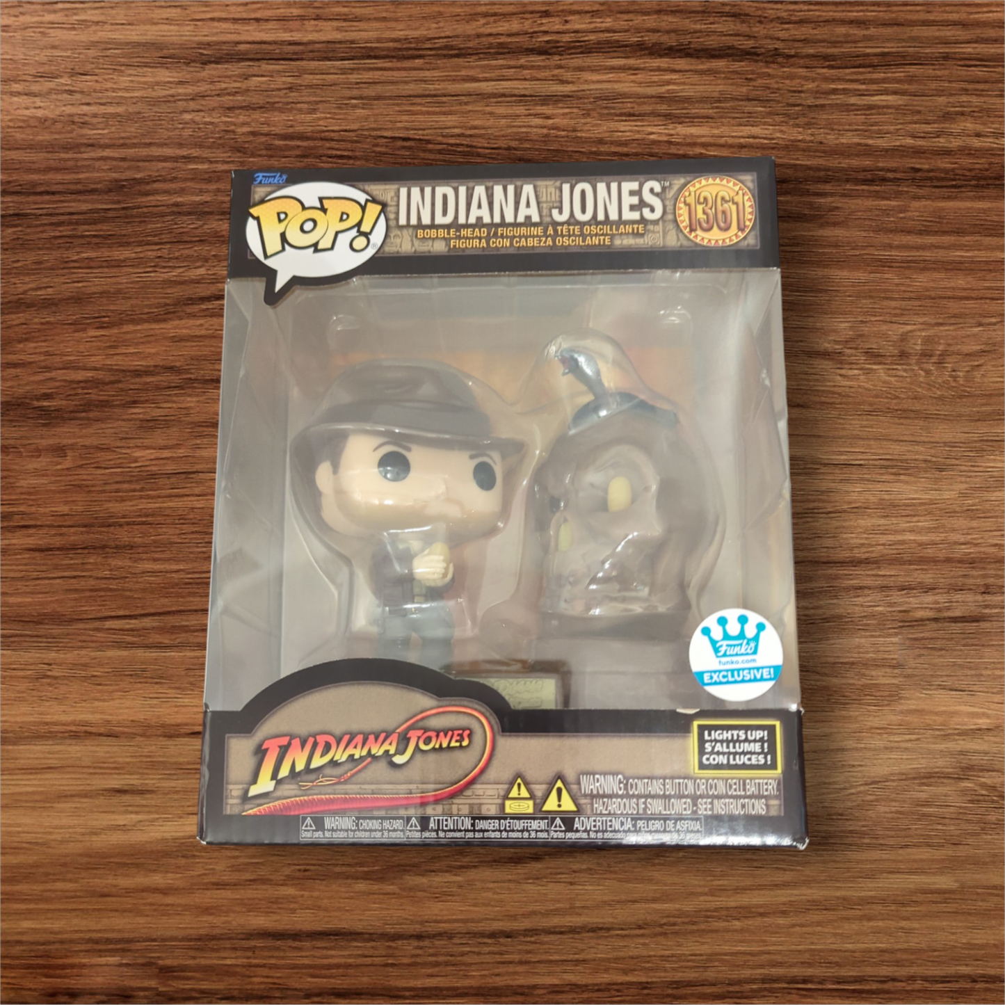 Funko Pop Deluxe Indiana Jones Light Up Funko Shop Exclusive # 1361